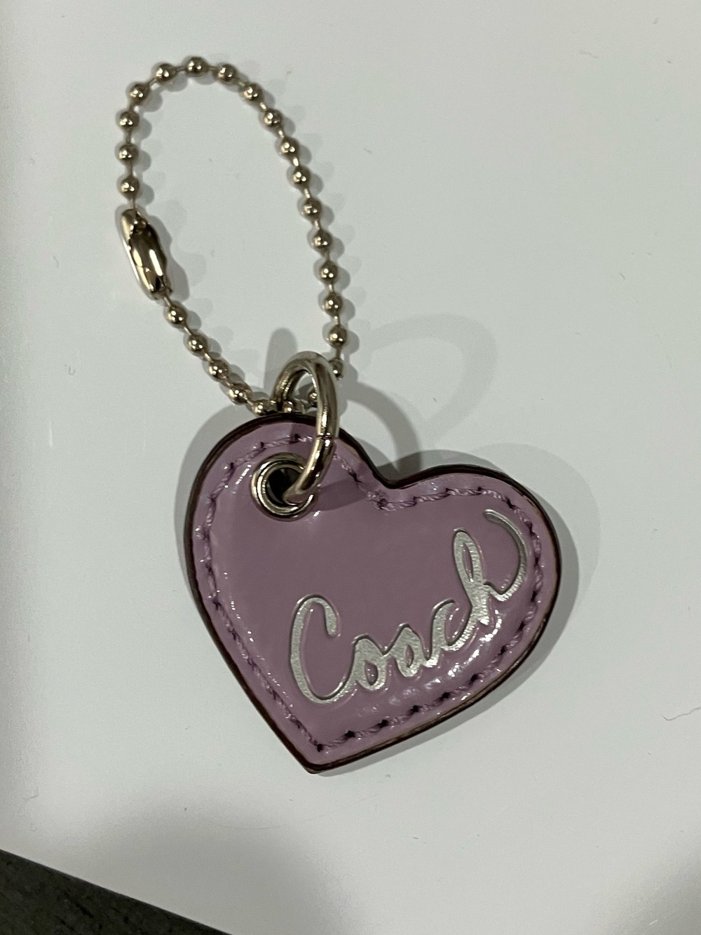 Coach Heart Charm in Soft Lilac